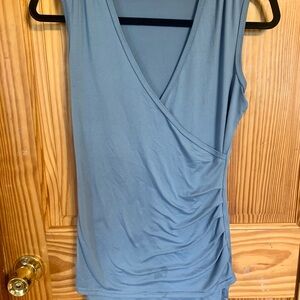 Double hi Light blue cross V-Neck tank top size small